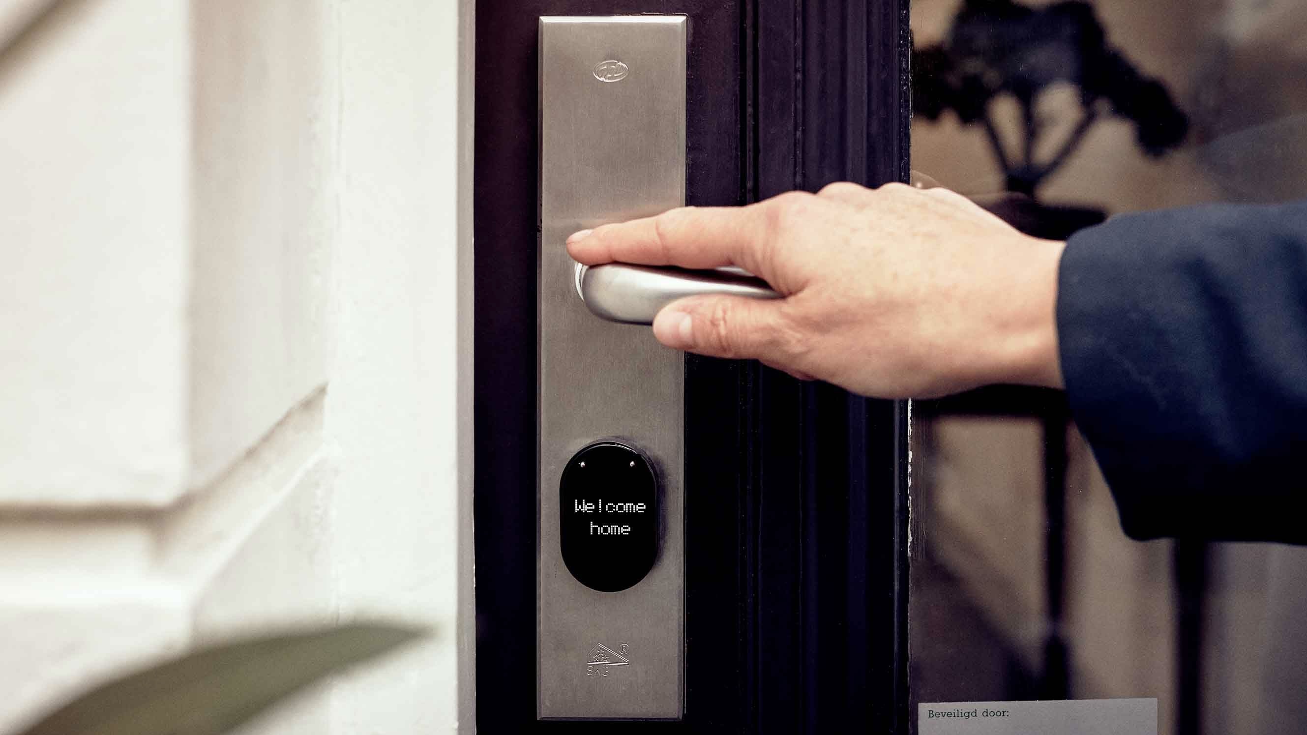 Smart Locks UK smart lock fitted to a door